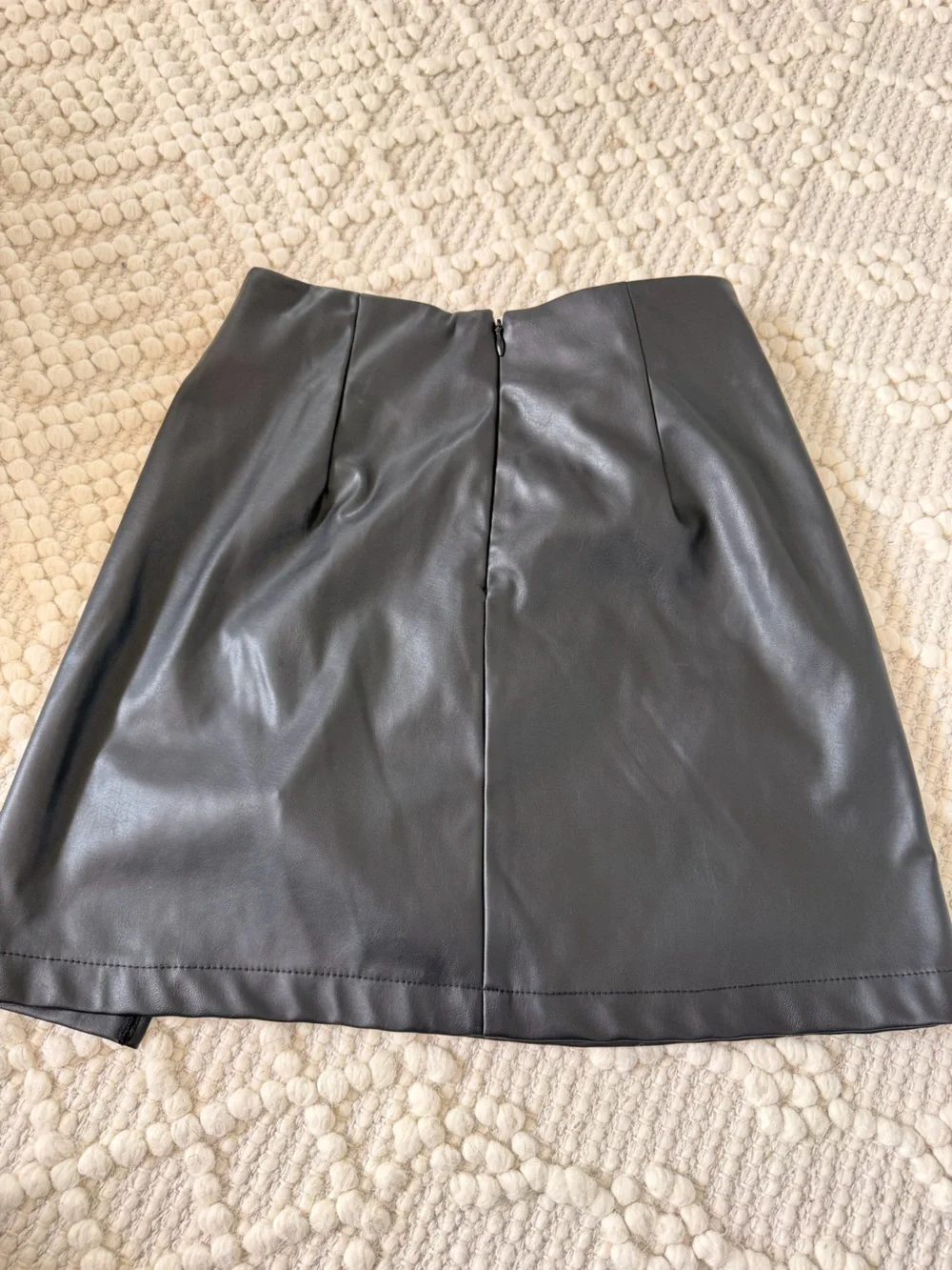 Princess Polly Black Rizzo Faux Leather Skirt